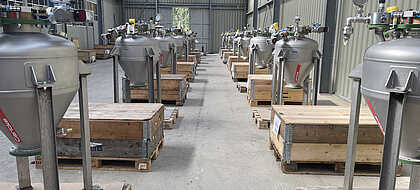 Final assembly of senders for pneumatic conveying systems 